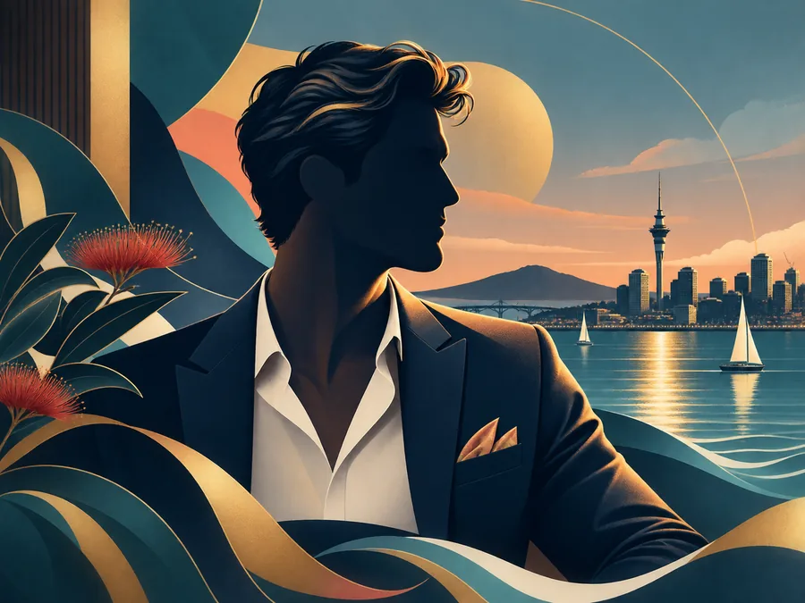 Abstract illustration representing Auckland sugar daddies
