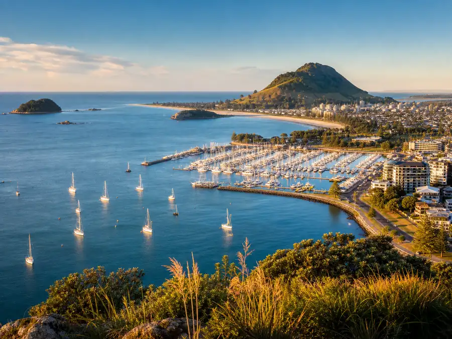 Tauranga harbour and Mount Maunganui